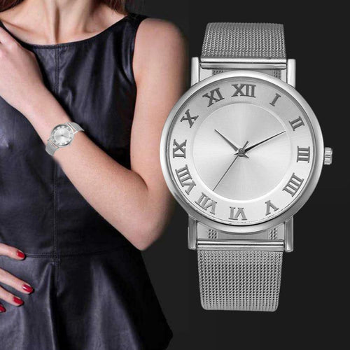Hot Sale Women Watches Luxury Lady Watch Stainless Steel Wristwatches Fashion Women Watches Mesh Watch Women Relogios 2017 #816
