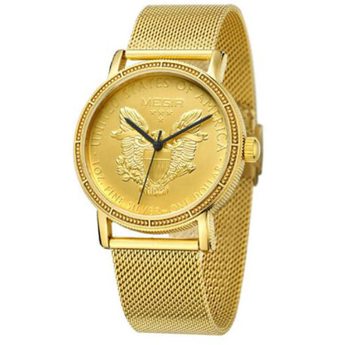 Men Quartz Watches Mens Full Steel Clock Gold Watch Casual Wrist Watch Waterproof
